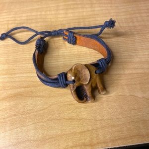 Leather Elephant Bracelet